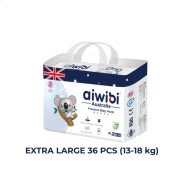Aiwibi Australian Disposable Breathable Baby Diapers With Elastic Waistband - XL36