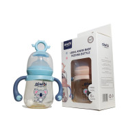 BPA-FREE Baby Feeding Bottle with Flexible Straw Design Allow 360° Drinking 180m